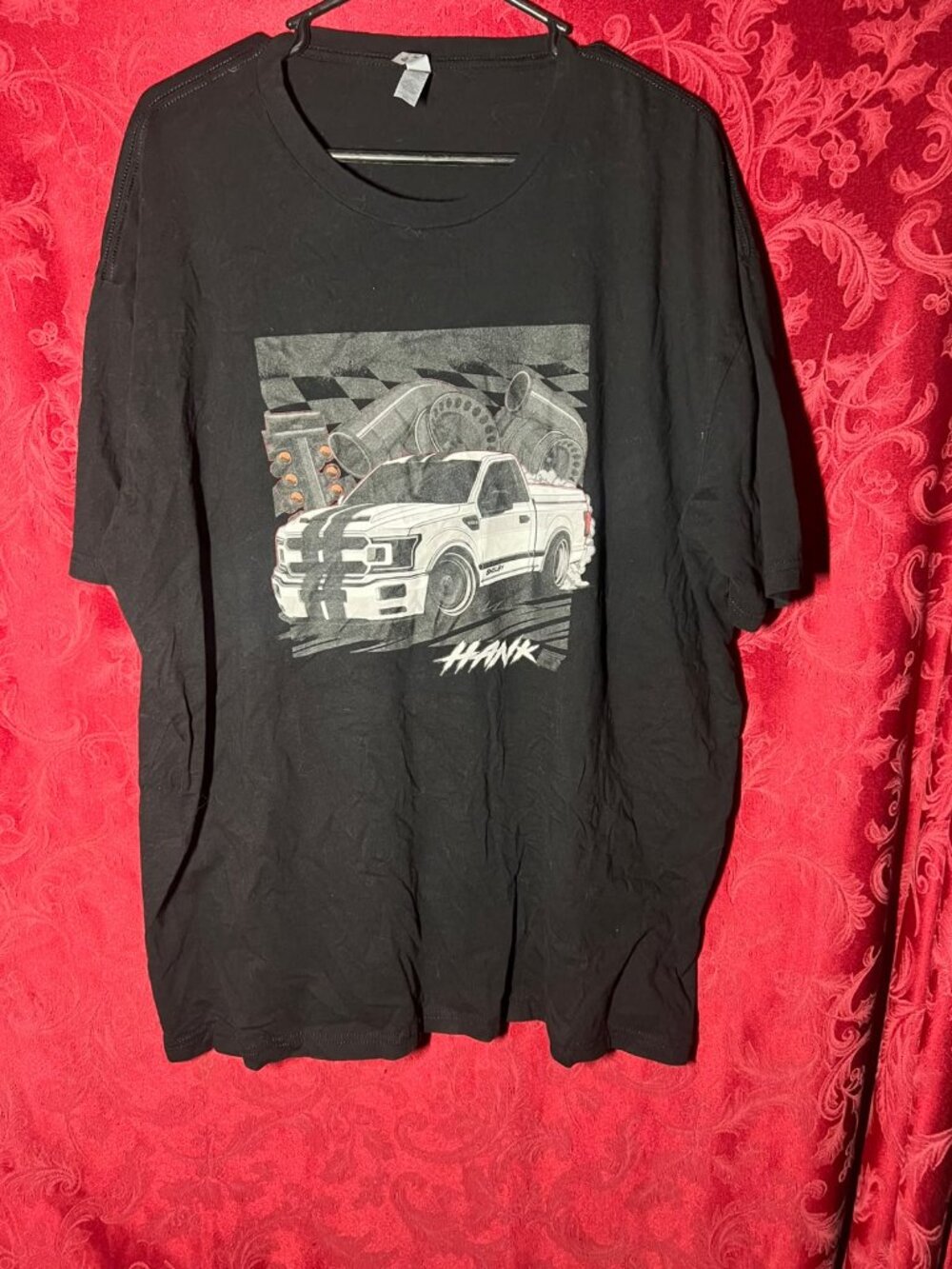 Next Level Apparel Men's 3XL Black Truck Graphic Print T-Shirt